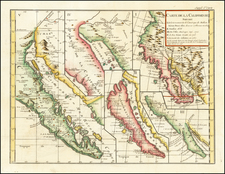 Baja California and California Map By Denis Diderot / Didier Robert de Vaugondy
