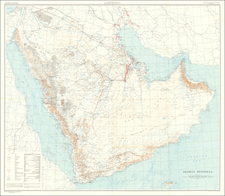 Middle East and Arabian Peninsula Map By Directorate General of Petroleum & Mineral Affairs