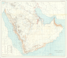 Middle East and Arabian Peninsula Map By Directorate General of Petroleum & Mineral Affairs