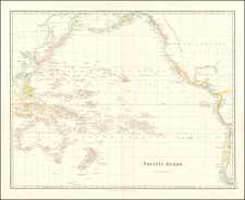 Australia & Oceania, Pacific, Australia, Oceania, New Zealand, Hawaii and Other Pacific Islands Map By John Arrowsmith