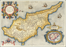 Cyprus Map By Abraham Ortelius