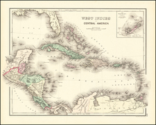 Caribbean and Bermuda Map By OW Gray