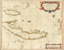 Cuba, Jamaica and Other Islands Map By Arent Roggeveen / Jacobus Robijn