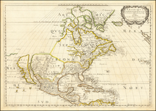 Midwest, North America and California Map By Nicolas Sanson