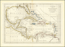 Caribbean Map By Mathew Carey