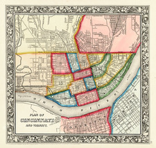 Midwest Map By Samuel Augustus Mitchell Jr.