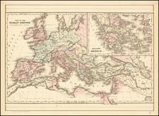 Europe, Italy, Mediterranean and Greece Map By Samuel Augustus Mitchell