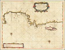 Caribbean Map By Arent Roggeveen / Jacobus Robijn