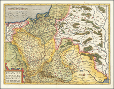 Europe, Poland, Russia, Baltic Countries and Germany Map By Abraham Ortelius