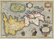 British Isles Map By Abraham Ortelius