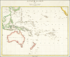 Pacific Ocean, Southeast Asia, Philippines, Pacific, Australia and Oceania Map By Simon Schropp et Comp: / Jakob Friedrich Schmidt