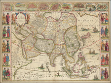 Asia Map By Willem Janszoon Blaeu