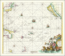 Japan, Australia & Oceania, Pacific, Australia, Oceania, New Zealand, Other Pacific Islands and California as an Island Map By Reiner & Joshua Ottens