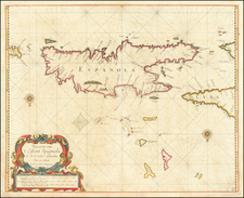 Cuba and Hispaniola Map By Arent Roggeveen / Jacobus Robijn