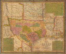 Texas Map By Samuel Augustus Mitchell / J.H. Young