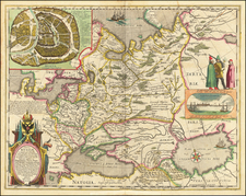 Poland, Russia, Ukraine, Baltic Countries and Russia in Asia Map By Willem Janszoon Blaeu