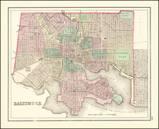 Maryland Map By O.W. Gray