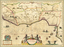 West Africa Map By Willem Janszoon Blaeu