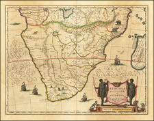 South Africa and African Islands, including Madagascar Map By Willem Janszoon Blaeu