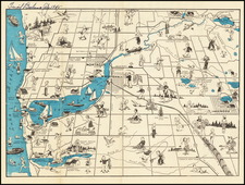 Michigan and Pictorial Maps Map By Anonymous