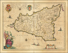 Sicilia Regnum By Willem Janszoon Blaeu