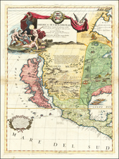 United States, Texas, Midwest, Southwest, North America and California Map By Vincenzo Maria Coronelli