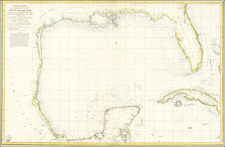 Florida, South, Southeast, Texas and Caribbean Map By Direccion Hidrografica de Madrid
