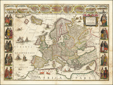 Europe Map By Willem Janszoon Blaeu