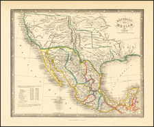 Texas, Plains, Southwest, Rocky Mountains, Mexico and California Map By James Wyld