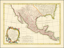 Texas, Southwest and Mexico Map By Jean Lattré