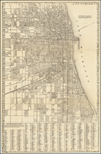 Illinois and Chicago Map By Samuel Augustus Mitchell Jr.