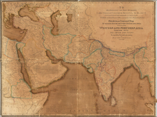 Indian Ocean, India, Central Asia & Caucasus, Arabian Peninsula and Turkey & Asia Minor Map By Jean-Baptiste Tassin