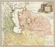 Russia, Ukraine and Central Asia & Caucasus Map By A Maas