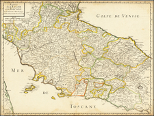 Estats de l'église et de Toscane . . . 1648 By Nicolas Sanson