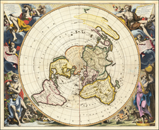 World and Polar Maps Map By Pieter van der Aa