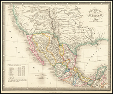 Texas, Plains, Southwest, Rocky Mountains, Mexico and California Map By James Wyld