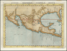 South, Southeast, Southwest and Mexico Map By Girolamo Ruscelli