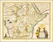 East Africa and West Africa Map By Willem Janszoon Blaeu