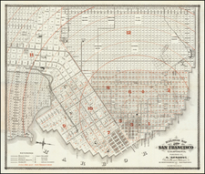 Railroad Map of the City of San Francisco California.  Published by A. Gensoul, Bookseller and Stationer . . .  By Britton & Co.