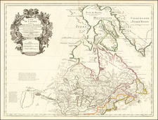 Midwest, Plains, Rocky Mountains and Canada Map By Guillaume De L'Isle