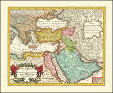 Turkey, Middle East and Turkey & Asia Minor Map By Christopher Weigel