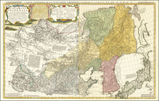 China, Japan, Korea, Central Asia & Caucasus and Russia in Asia Map By Tobias Mayer