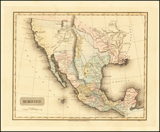 Texas, Southwest, Rocky Mountains, Mexico and California Map By Fielding Lucas Jr.