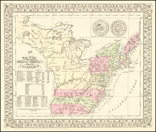 United States Map By Samuel Augustus Mitchell Jr.