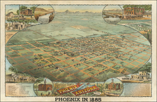 Arizona Map By Schmidt Label & Litho. Co.  &  C.J. Dyer