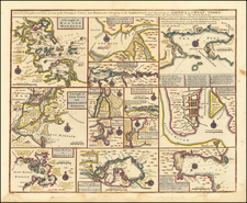 United States, Southeast and Caribbean Map By Emanuel Bowen