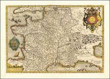 France Map By Abraham Ortelius / Guillaume Postel