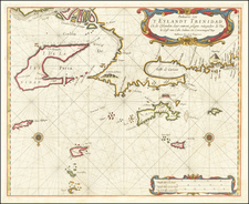 Other Islands and Venezuela Map By Arent Roggeveen / Jacobus Robijn