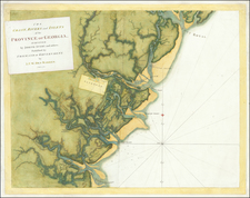 Georgia, South Carolina and American Revolution Map By Joseph Frederick Wallet Des Barres