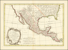 Texas, Southwest and Mexico Map By Jean Lattré